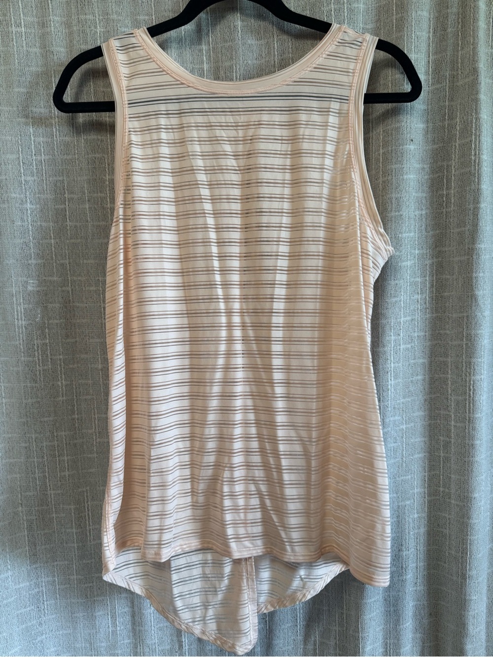 lululemon athletica Light Peach Striped Tank Top